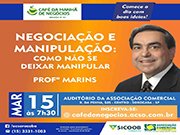 Prof. Marins é o convidado do 61º Café da Manhã de Negócios da Associação Comercial