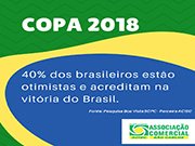 Copa 2018: 40% dos brasileiros estão otimistas e acreditam na vitória do Brasil