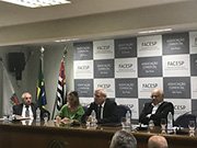 Diretores-superintendentes das 15 distritais da Associação Comercial de SP (ACSP) tomam posse