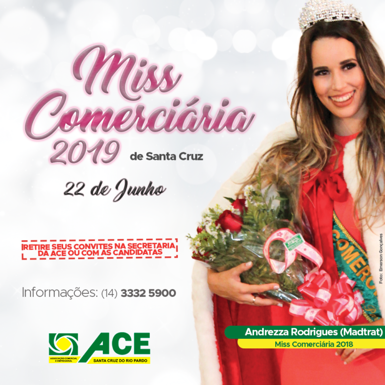 Miss Comerciária 2019 acontece  neste sábado (22 de junho)