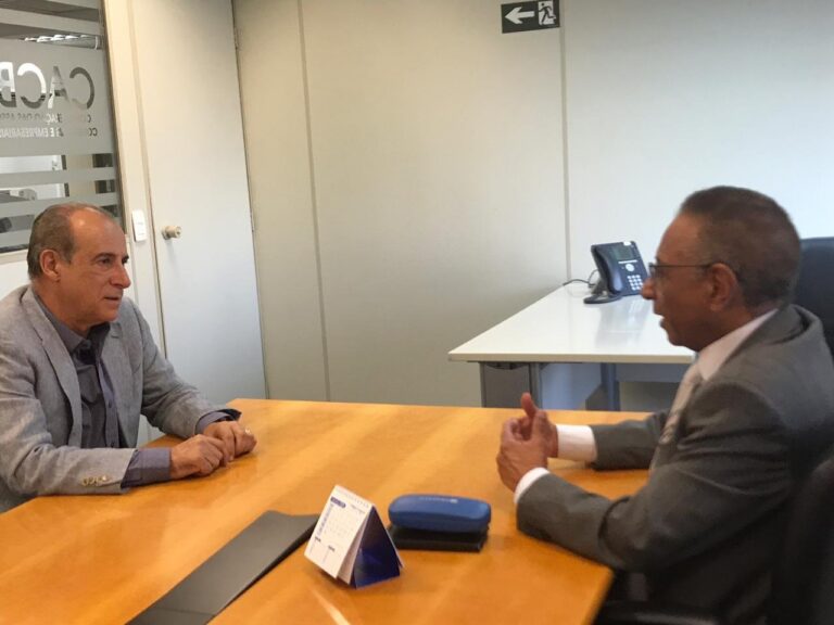 Superintendente da Facesp, Natanael Miranda, se reúne com presidente da Acipi Piracicaba