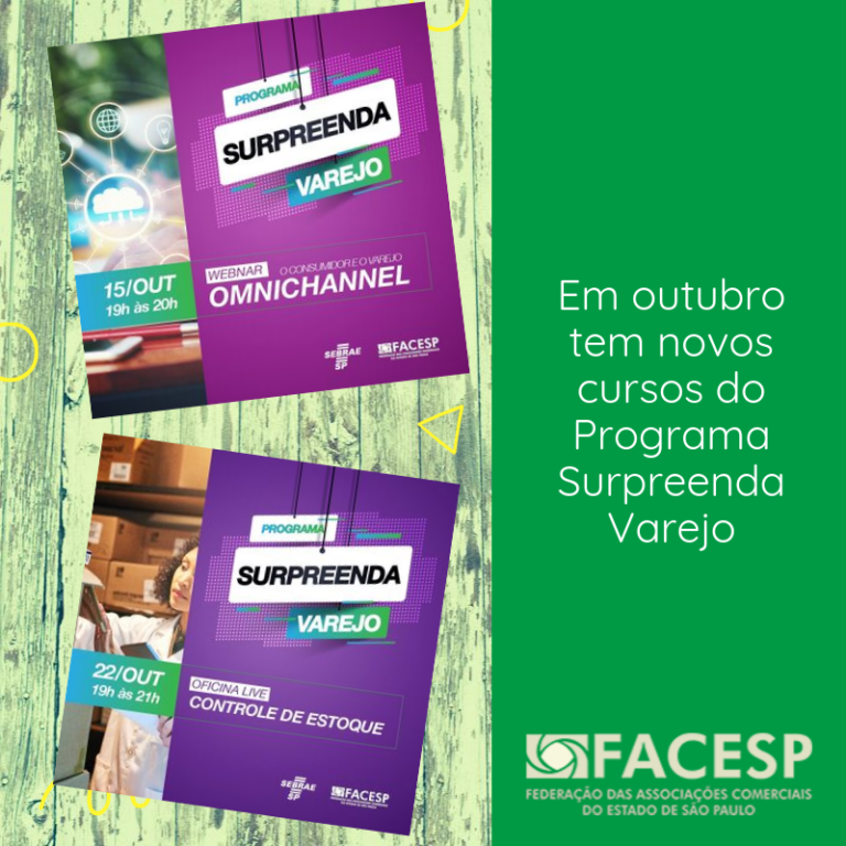 Omnichannel e controle de estoque são os cursos gratuitos do Surpreenda Varejo em outubro