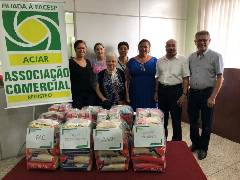 ACIAR repassa três toneladas de alimentos a entidades de Registro
