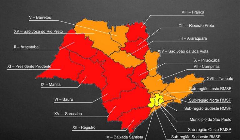 Facesp solicita que Estado seja dividido em novas microrregiões para que análise de flexibilização do avanço da Covid-19 seja mais justa
