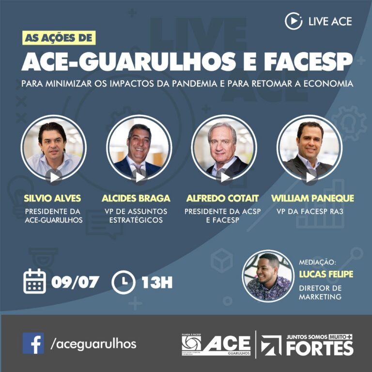 ACE-Guarulhos recebe o presidente da Facesp em live para debater impactos da pandemia