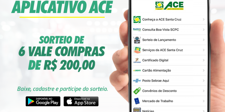 Primeiro sorteio do aplicativo ACE