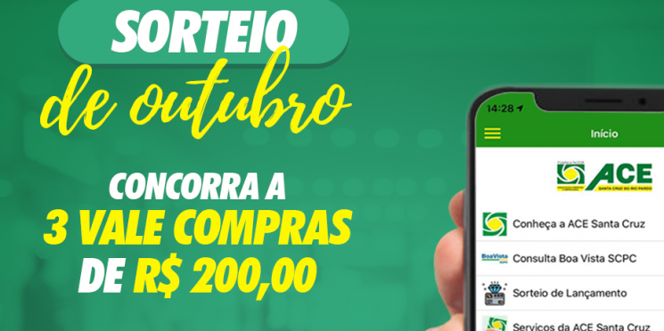Segundo sorteio do App da ACE