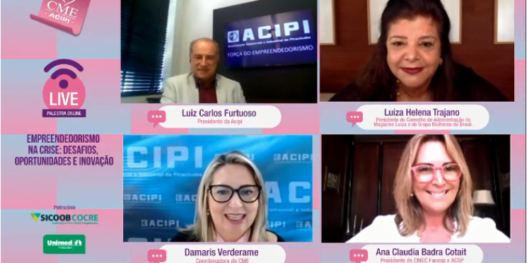 “Eu entendi que só unidos poderemos vencer”, afirma  Luiza Helena Trajano em live do CME Acipi