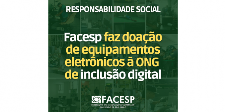 Facesp faz doação de equipamentos eletrônicos à ONG de inclusão digital