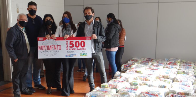 Campanha Movimento Contra a Fome entrega 500 cestas básicas ao Fundo Social de Solidariedade