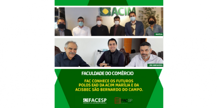 Faculdade do Comércio conhece futuros polos EAD de Marília e São Bernardo do Campo