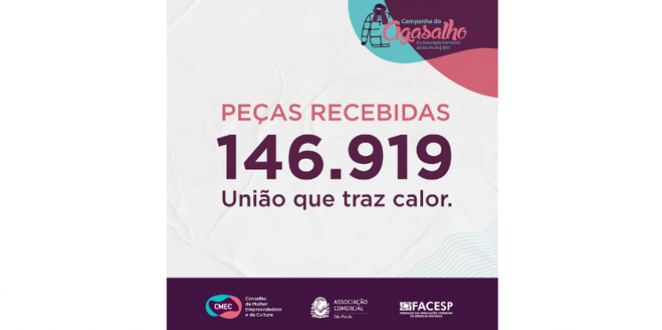 Campanha do Agasalho do CMEC da Facesp arrecada 146 mil peças