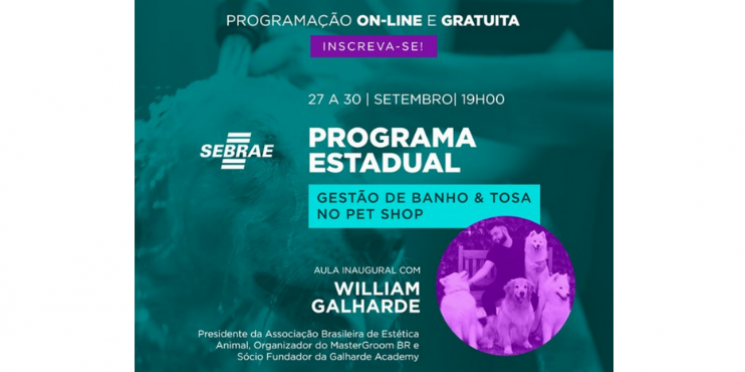 Facesp e Sebrae realizam capacitação on-line e gratuita sobre serviços de banho e tosa